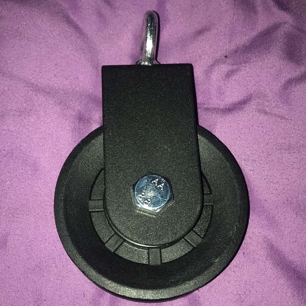 NEW Black Steel Pulley rope pull magnet fishing lifting stuff